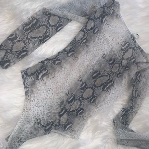 Snakeskin Print Bodysuit